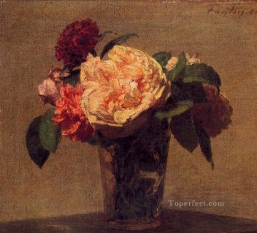 花 鳥 Painting - 花瓶の中の花 花画家 アンリ・ファンタン・ラトゥール